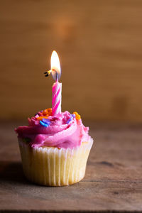 Close-up of cake on table