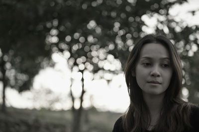 Portrait of young woman