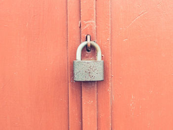 Close-up of closed door