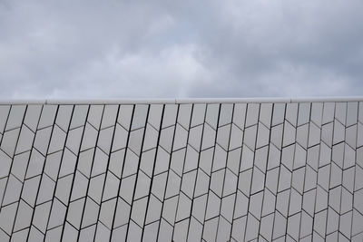 Low angle view of roof against sky