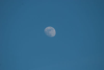 Low angle view of moon in sky