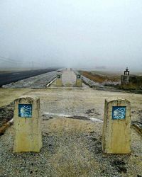 Information sign on road