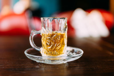 Close-up of tea on table