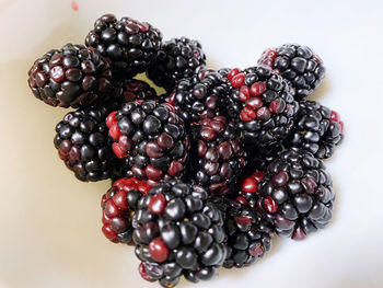 High angle view of grapes