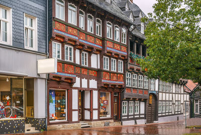 Low angle view of buildings in city