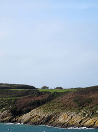 Scenic view of landscape against clear sky