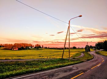 Scenic view of winding road in the countryside