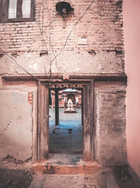 Entrance of abandoned building