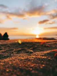 Scenic view of sea during sunset