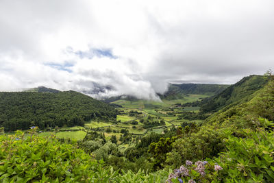 Scenic view of landscape against sky