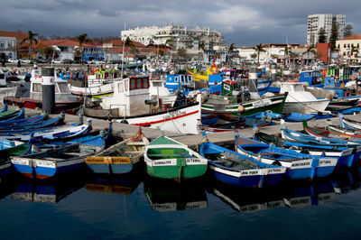 Boats in harbor