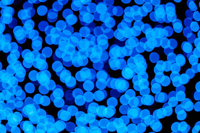 Full frame shot of illuminated blue lights