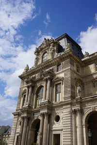 Low angle view of historical building against sky