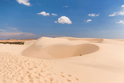 Scenic view of desert against sky