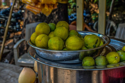 Close-up of fruits for sale in market