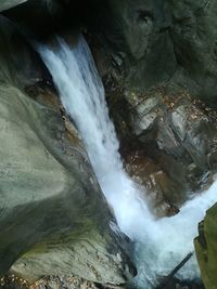 Scenic view of waterfall