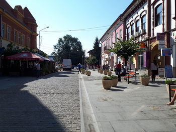 People on street in city