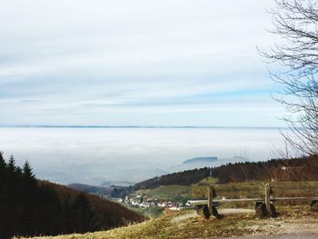 Scenic view of landscape against sky