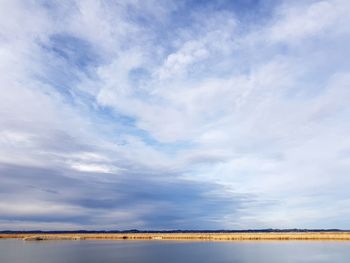 Scenic view of land against sky