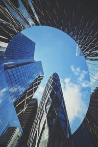 Low angle view of modern office building