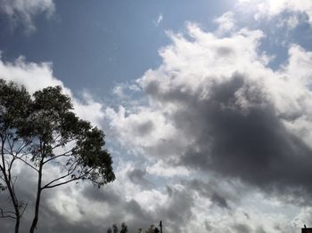 Low angle view of cloudy sky