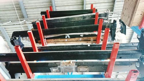 Close-up of wooden steps