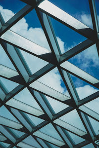 Low angle view of skylight