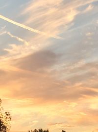 Low angle view of sky during sunset