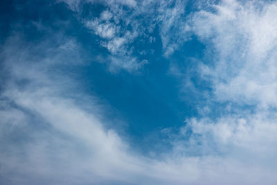 Low angle view of clouds in sky