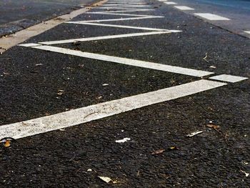 Road marking on road