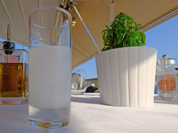 Close-up of drink on table