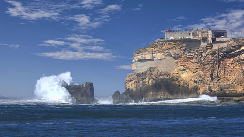 Famous rock in nazare, portugal