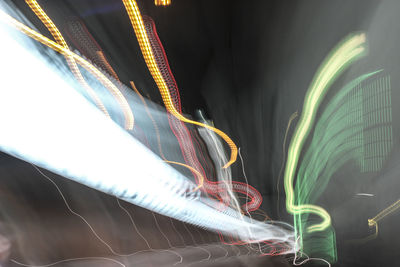 Close-up of illuminated carousel in amusement park