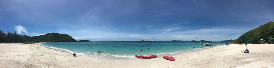Panoramic view of beach against sky