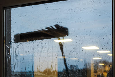 Water drops on glass window