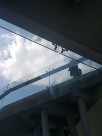 Low angle view of bridge against sky