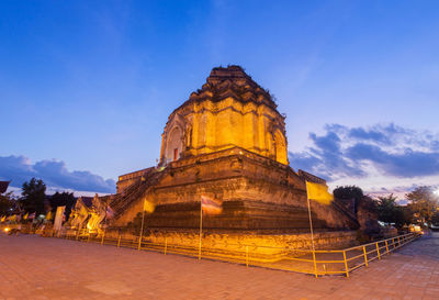 View of temple against sky at dusk