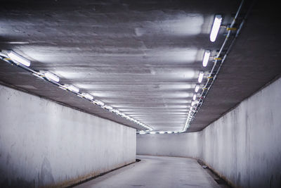 View of empty subway tunnel