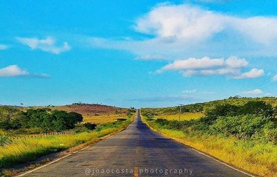 Country road along landscape