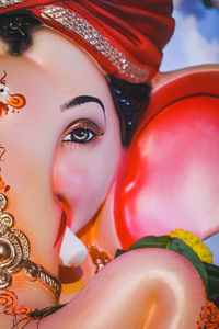 Close-up portrait of young woman