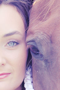 Close-up portrait of young woman