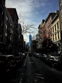 City street with buildings in background