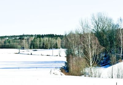 Snow covered field