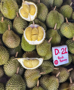 High angle view of fruits for sale in market