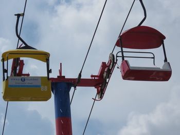 Low angle view of electricity pylon