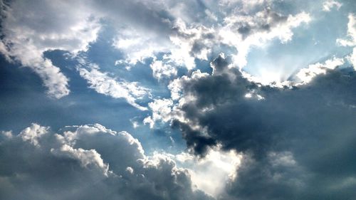 Low angle view of storm clouds in sky