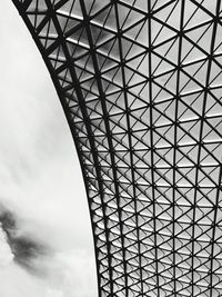 High angle view of built structure against sky during foggy weather