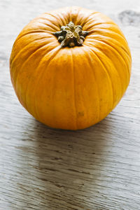 Close-up of pumpkin on table