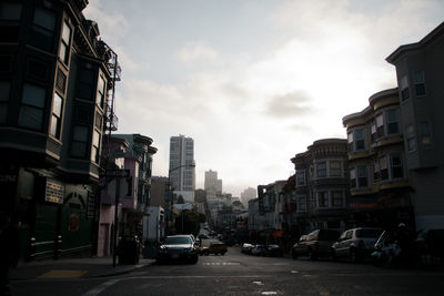City street with buildings in background