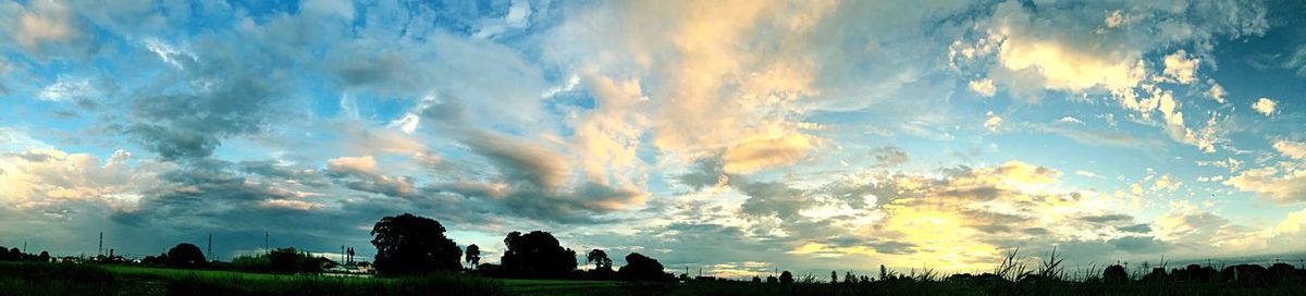 Scenic view of landscape against cloudy sky